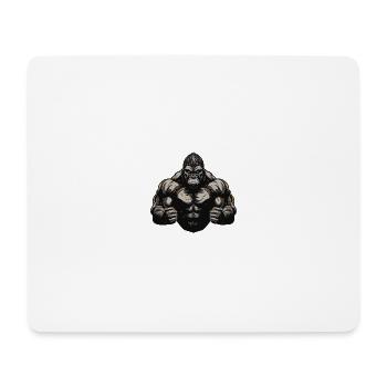 Gorilla Beast Fitness Muscles - Tapis de souris (format paysage) - blanc - Devant
