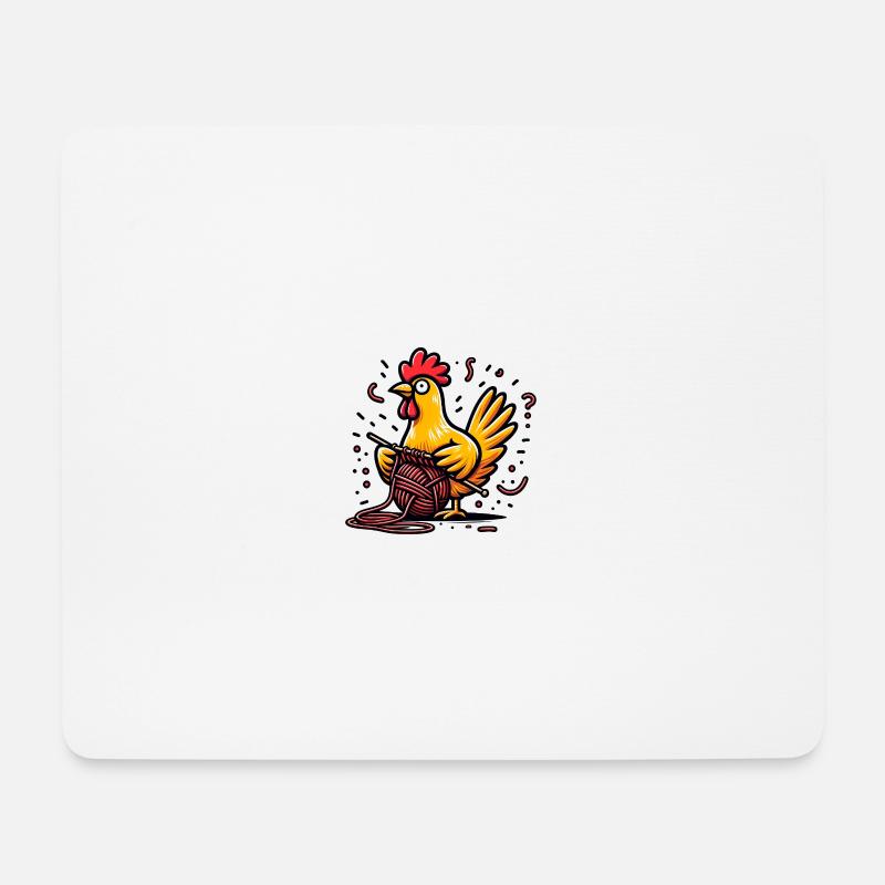Glucken und Plinken - Mousepad (Querformat) - Weiß