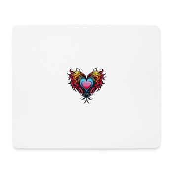 Heart Wings - Mouse Pad (horizontal) - white - Front