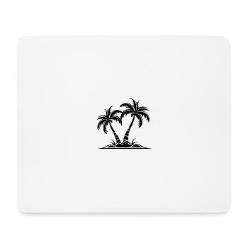 Palmen Insel - Mousepad (Querformat) - Weiß - Vorne