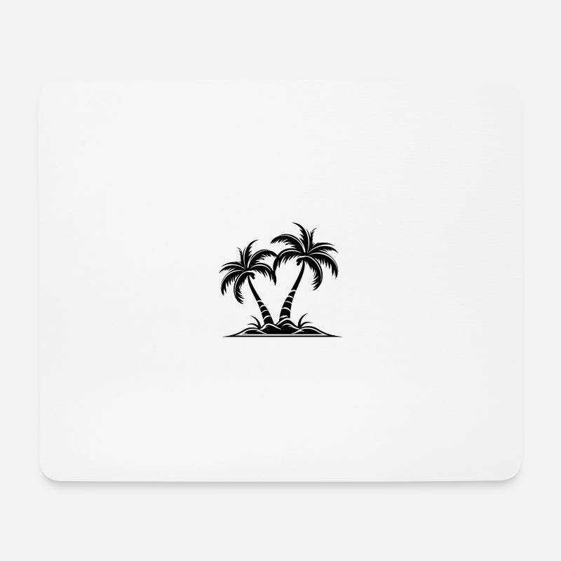 Palmen Insel - Mousepad (Querformat) - Weiß