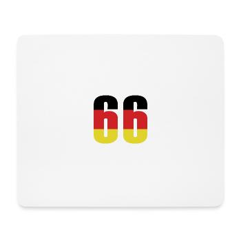 Maillot 66 Numéro Allemagne - Tapis de souris (format paysage) - blanc - Devant