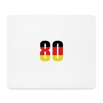 Maillot 80 Numéro Allemagne - Tapis de souris (format paysage) - blanc - Devant