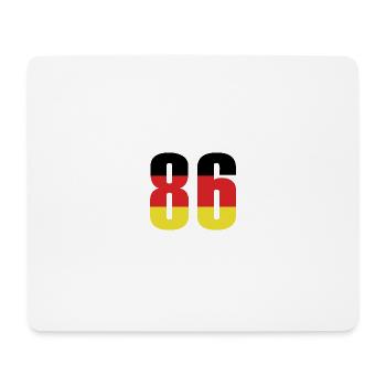 Maillot de l’Allemagne numéro 86 - Tapis de souris (format paysage) - blanc - Devant