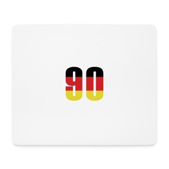 90 Zahl Deutschland Trikot - Mousepad (Querformat) - Weiß - Vorne