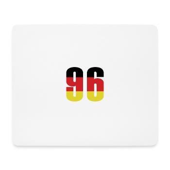 96 Zahl Deutschland Trikot - Mousepad (Querformat) - Weiß - Vorne