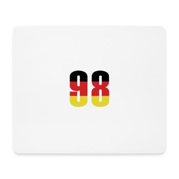 Maillot de l’Allemagne numéro 98 - Tapis de souris (format paysage) - blanc - Devant