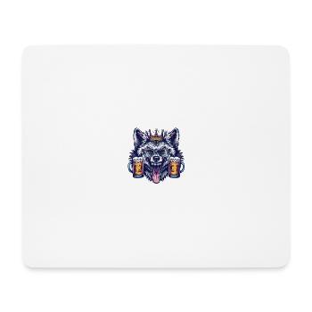 Wolf Beer Funny - Mouse Pad (horizontal) - white - Front