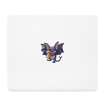 Fledermaus Bier Pixel - Mousepad (Querformat) - Weiß - Vorne