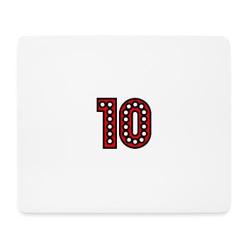 10. 10 JAHRE. 10-JÄHRIGES JUBILÄUM. 10-JÄHRIGES JUBILÄUM. - Mousepad (Querformat) - Weiß - Vorne