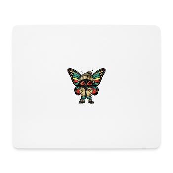 Schmetterling Winter - Mousepad (Querformat) - Weiß - Vorne