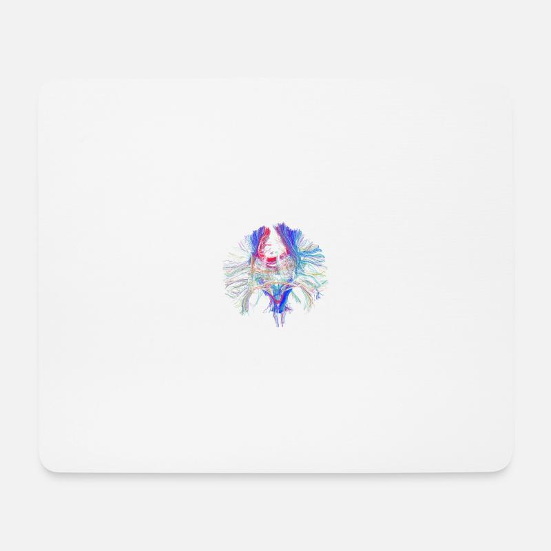 Gehirn und Traktographie - Mousepad (Querformat) - Weiß