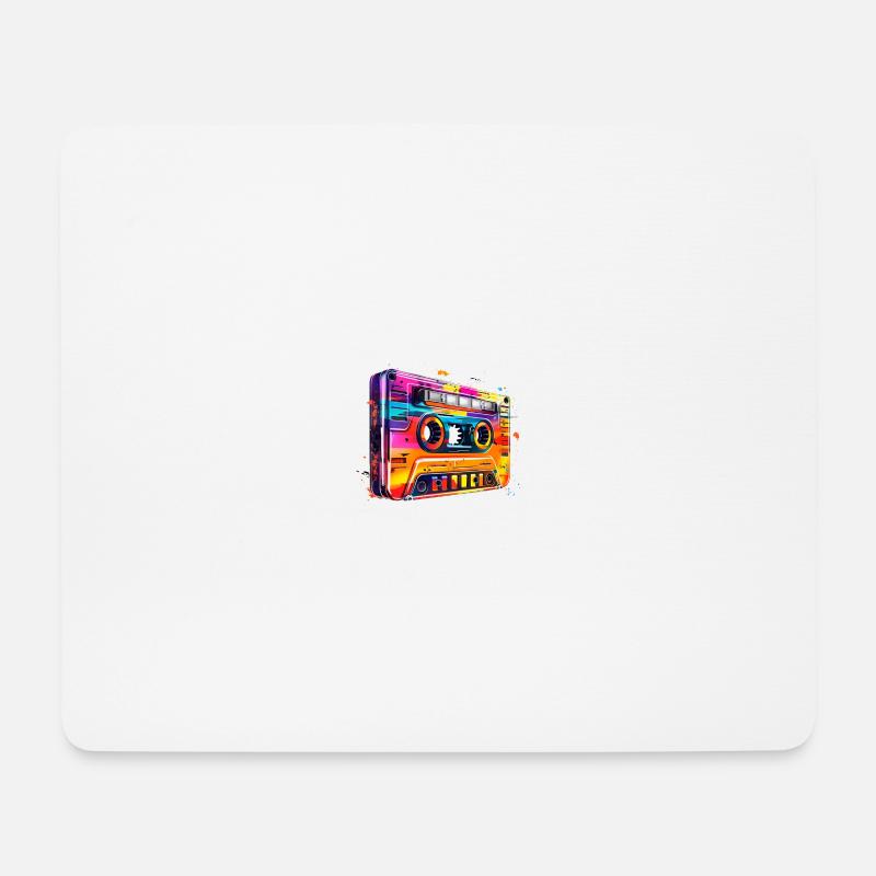 Kassette - Mousepad (Querformat) - Weiß