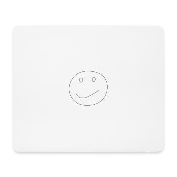 Lachendes Gesicht - Mousepad (Querformat) - Weiß - Vorne