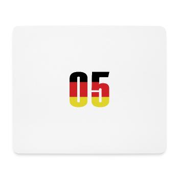 5 Zahl Deutschland Trikot - Mousepad (Querformat) - Weiß - Vorne