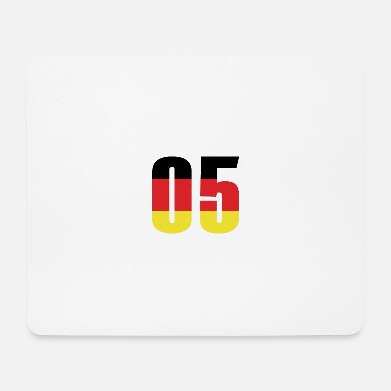 5 Zahl Deutschland Trikot - Mousepad (Querformat) - Weiß