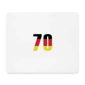 70 Zahl Deutschland Trikot - Mousepad (Querformat) - Weiß - Vorne