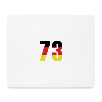 Maillot 73 Numéro Allemagne - Tapis de souris (format paysage) - blanc - Devant