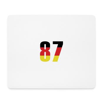 Maillot 87 Numéro Allemagne - Tapis de souris (format paysage) - blanc - Devant