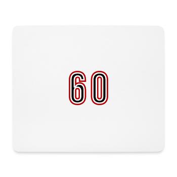 60 Number Years Jersey - Mouse Pad (horizontal) - white - Front