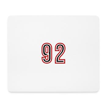 92 Number Years Jersey - Mouse Pad (horizontal) - white - Front