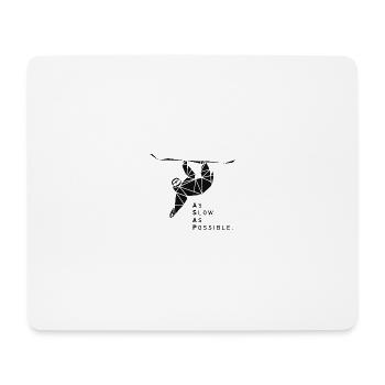Faultier Origami lustiges T-Shirt cooler Spruch - Mousepad (Querformat) - Weiß - Vorne