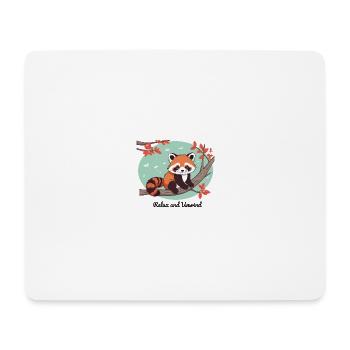Relax and Unwind – Red Panda - Mouse Pad (horizontal) - white - Front