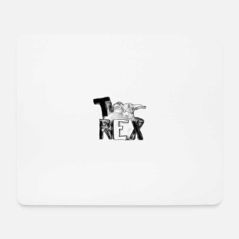T-REX Logo - Mousepad (Querformat) - Weiß