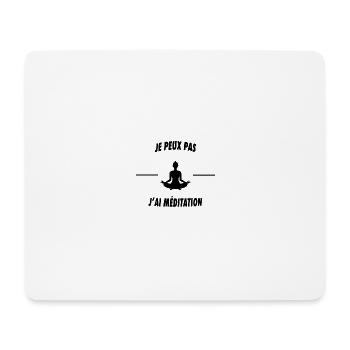 Je peux pas j'ai méditation - Tapis de souris (format paysage) - blanc - Devant