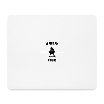 Je peux pas j'ai BBQ - Tapis de souris (format paysage) - blanc - Devant
