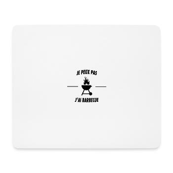 Je peux pas j'ai barbecue - Tapis de souris (format paysage) - blanc - Devant
