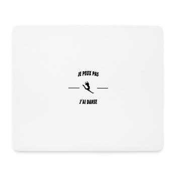 Je peux pas j'ai danse - Tapis de souris (format paysage) - blanc - Devant