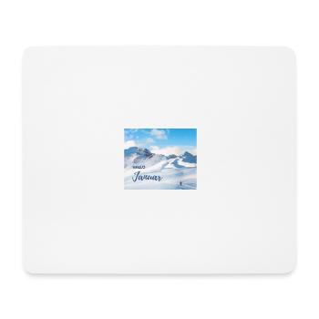 Hallo Januar - Mousepad (Querformat) - Weiß - Vorne