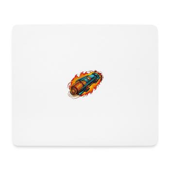 Turbo atomar - Mousepad (Querformat) - Weiß - Vorne