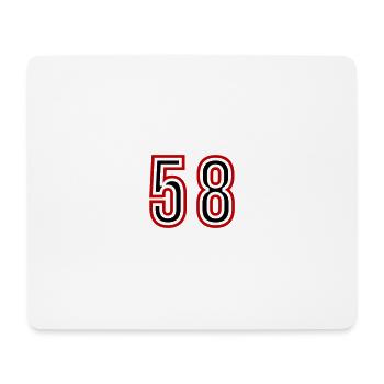58 Zahl Jahre Trikot - Mousepad (Querformat) - Weiß - Vorne