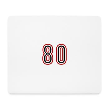 80 Number Years Jersey - Mouse Pad (horizontal) - white - Front