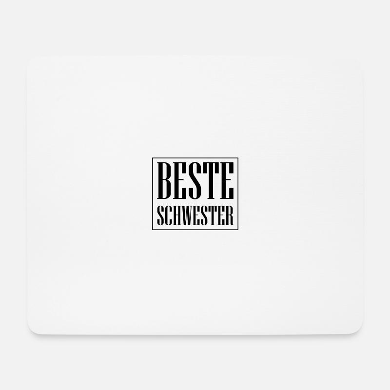 Beste Schwester - Mousepad (Querformat) - Weiß