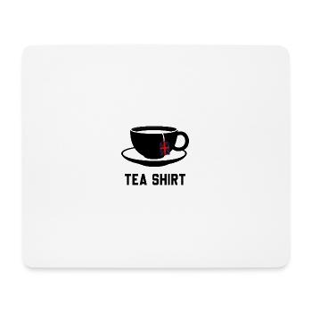Tea Shirt – Calm Teacup Pun - Mouse Pad (horizontal) - white - Front