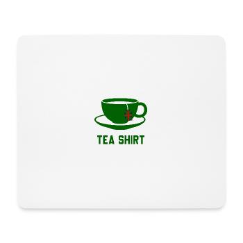 Tea Shirt – Calm Teacup Pun - Mouse Pad (horizontal) - white - Front