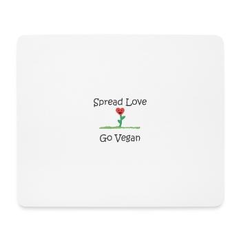Spread Love - Go Vegan - Mousepad (Querformat) - Weiß - Vorne