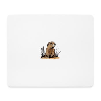 Murmeltier - Mousepad (Querformat) - Weiß - Vorne