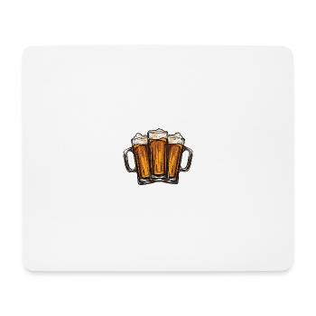 Beer Team Beer Glass - Mouse Pad (horizontal) - white - Front