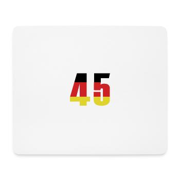 Maillot 45 Numéro Allemagne - Tapis de souris (format paysage) - blanc - Devant