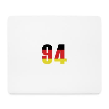 94 Zahl Deutschland Trikot - Mousepad (Querformat) - Weiß - Vorne