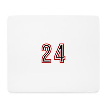 Maillot 24 Années - Tapis de souris (format paysage) - blanc - Devant