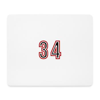 Maillot 34 Années - Tapis de souris (format paysage) - blanc - Devant