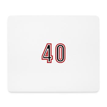 Maillot 40 Années Numéros - Tapis de souris (format paysage) - blanc - Devant