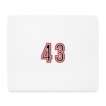 43 Number Years Jersey - Mouse Pad (horizontal) - white - Front