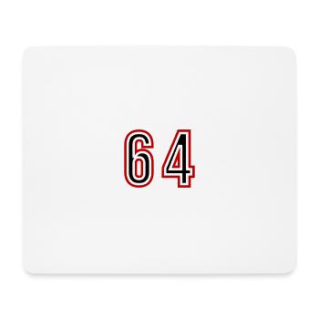 64 Number Years Jersey - Mouse Pad (horizontal) - white - Front