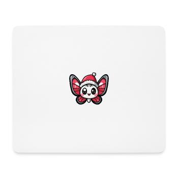 Butterfly Christmas Cute - Mouse Pad (horizontal) - white - Front
